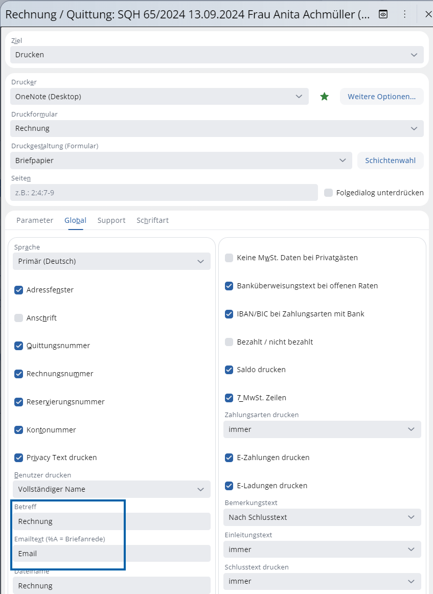 Inviare documenti per e-mail