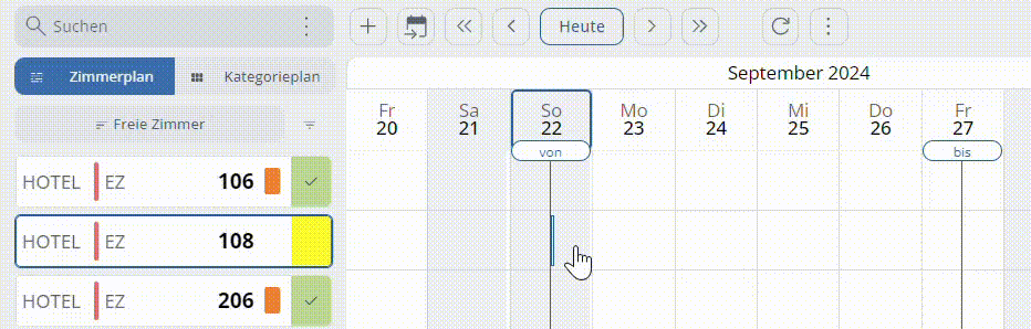 Trascina camera singola