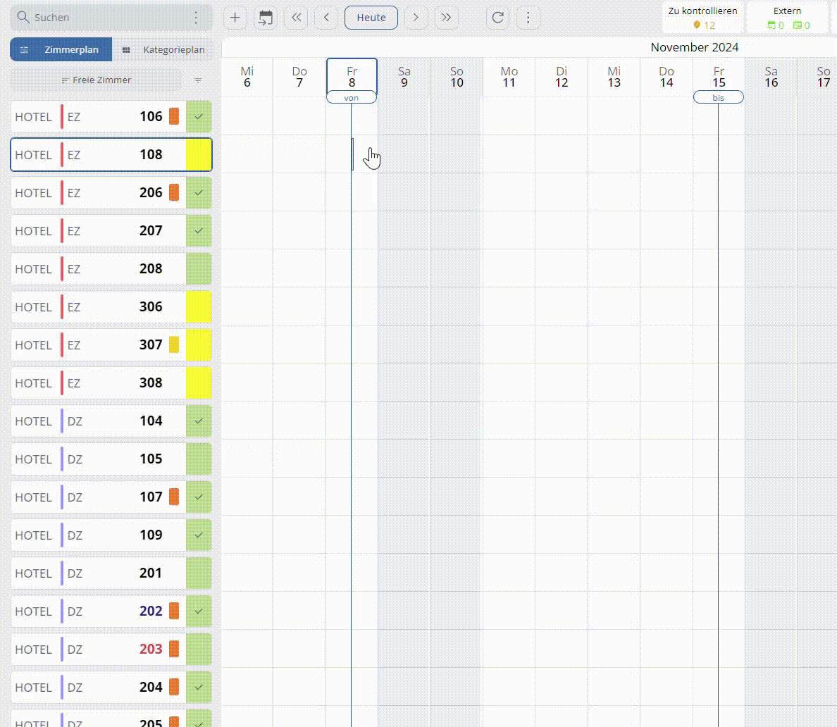Richiama le prenotazioni di gruppo