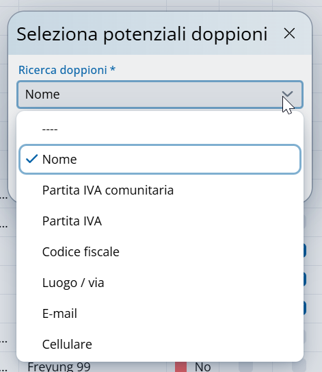 Fonte per scelta doppioni