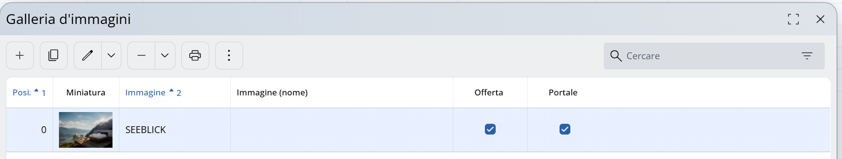 È possibile memorizzare un'immagine nella categoria della camera.
