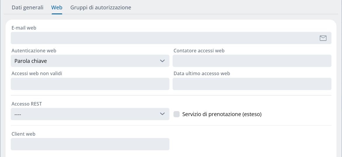 Superficie utente, tab web