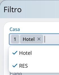 Filtro nel Quadro prenotazioni
